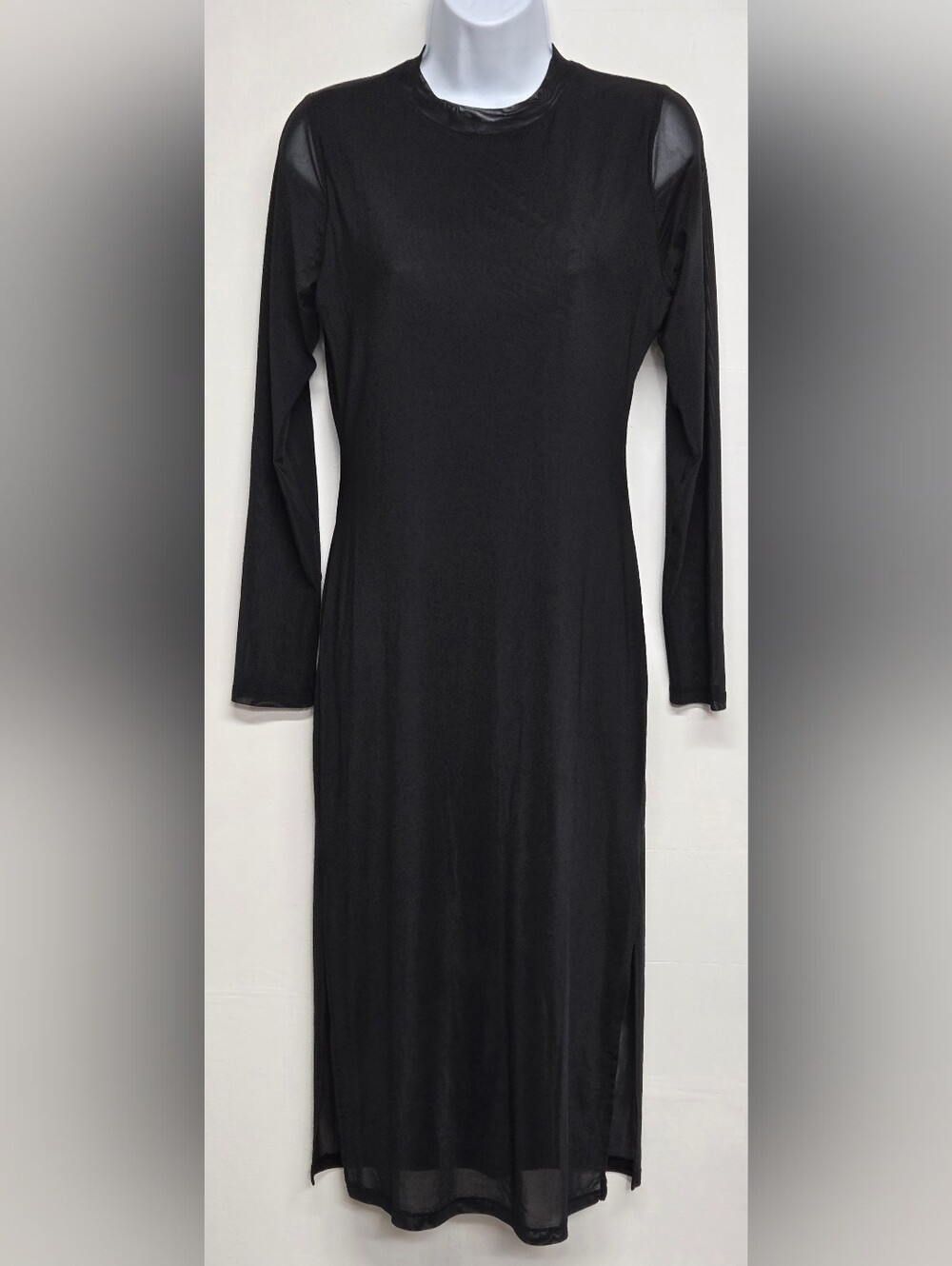 Hollister S Long Sleeve Dress Short Inner Dress Long Sheer Netted Overlay